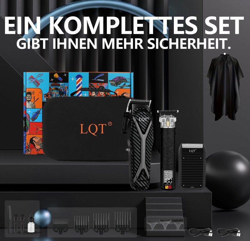 Hair Clippers for Men - Professional Cordless Grooming Kit with LCD Display | Beard Trimmer & Barber Clipper Set