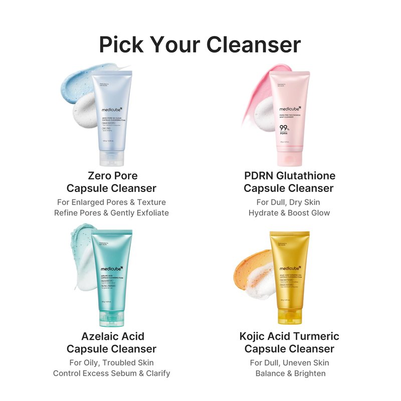 medicube Facial Cleanser Turmeric Capsule Foam Cleanser | for Balancing Uneven Skin Tone & Texture | Fade Appearance of Uneven Patches & Ideal for Use After Spot Care | Korean Skincare, 4.23 oz