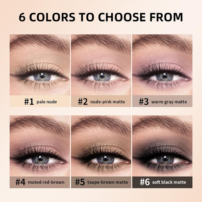 KYDA Mini Eyeshadow Palette - 6 Colors of High Pigment Neutral Nudes | All Matte Eye Makeup Gift for Women
