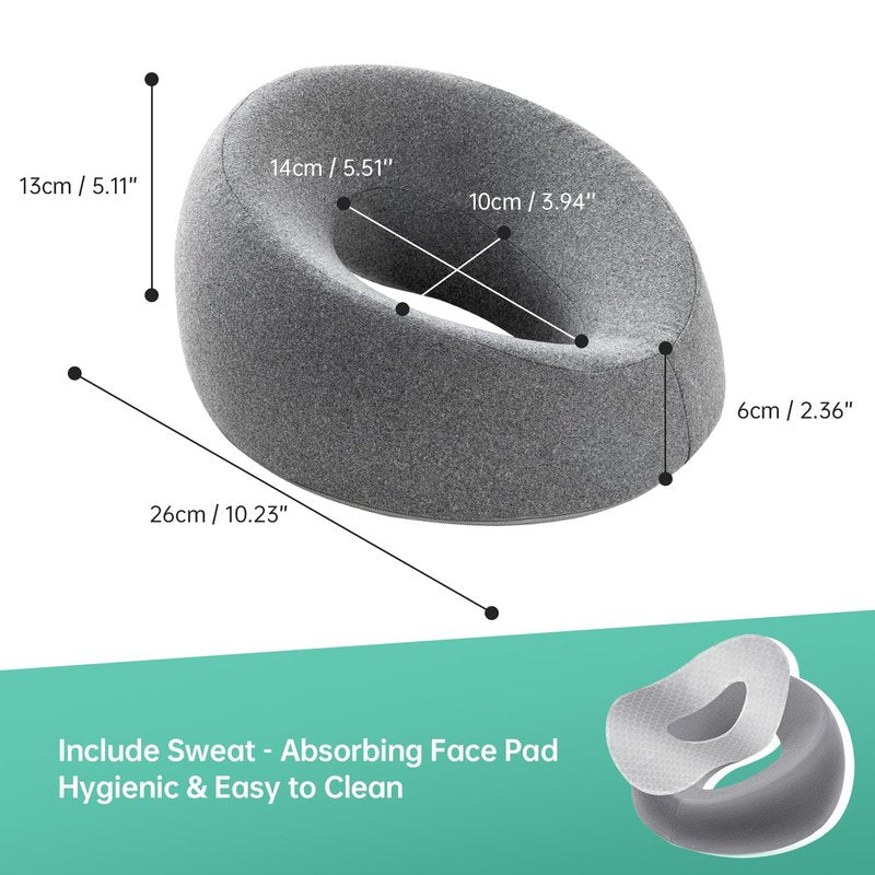 MOONYOOY Massage Head Rest for Bed, Face Down Pillow with Air Vent, Face Cradle for Spa & Stomach Sleeping, BBL Pillow After Eye Surgery, Massage Pillows for Prone Sleeping with Face Cradle Pad