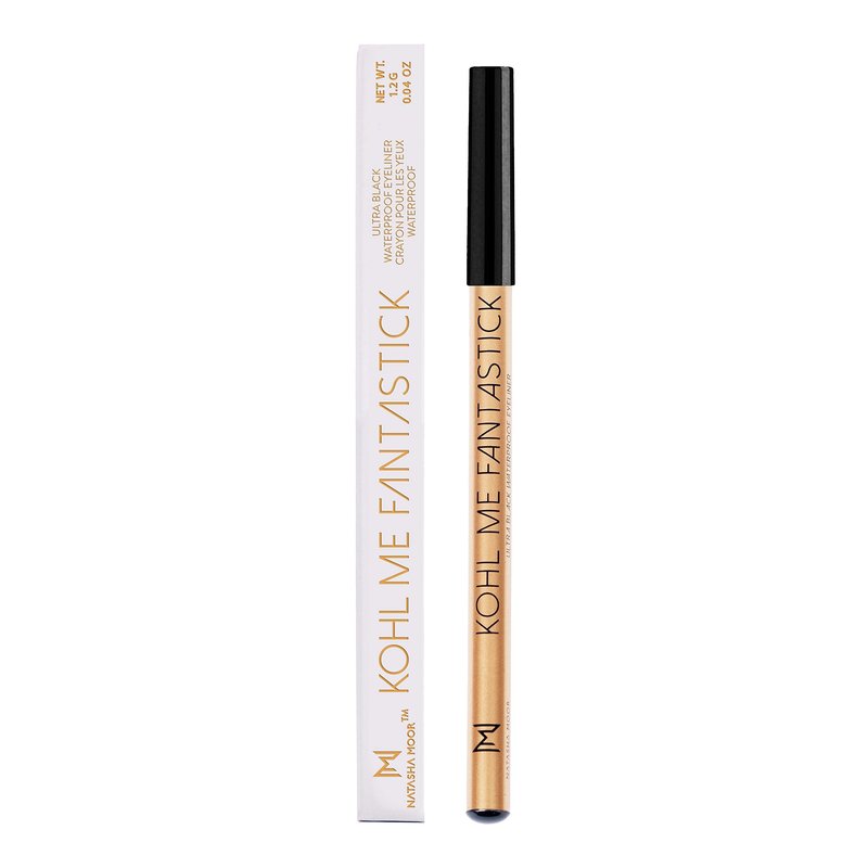 NATASHA MOOR: Kohl me Fantastick Ultra Black Eyeliner Pencil - One-Glide-Wonder, Waterproof & Smudge Proof, Jet Black - Smooth Application and Long-Lasting Power