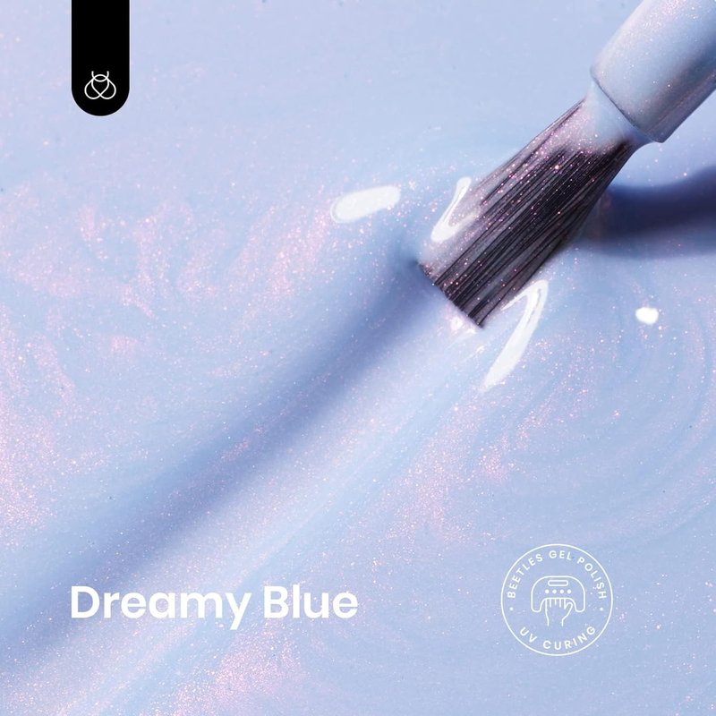 Beetles Periwinkle Gel Nail Polish - Dreamy Blue Pastel Shades | 15ml Soak Off UV Nail Art for DIY Manicure