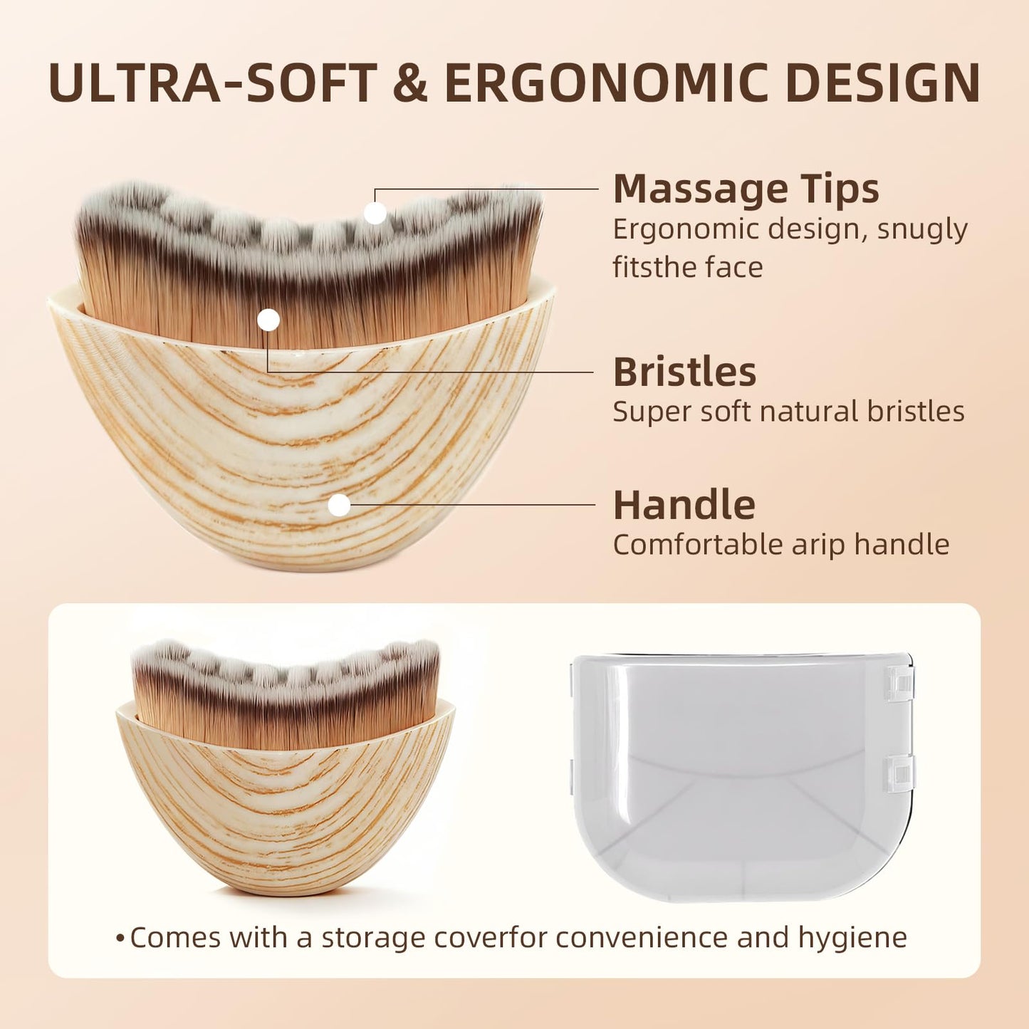 ADNIWT 2 PCS Lymphatic Contour Face Brush, Lymphatic Drainage Massager with Ergonomic Design, Lymphatic Face Brush, Anti-Puffiness, Fatigue Relief, Skin Tightening Jawline
