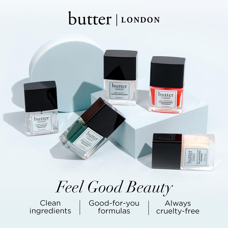 butter LONDON Base Coat Nail Polish, Horse Power - Nail Rescue Basecoat Helps Restore & Repair Damaged Nails - Nail Strengthener Helps Nail Growth & Prevent Staining, Gluten Free Nail Care, 0.2 Fl Oz