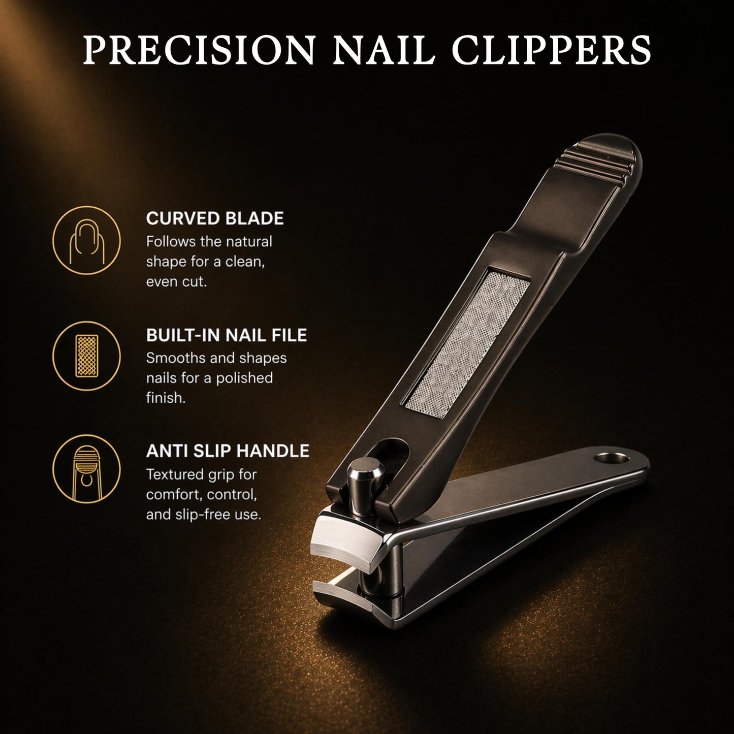 Voyaajer Noir 5 Piece Essential Set | 2-Black 5ML Refillable Cologne-Perfume Atomizers | 1-Black Vegan Leather Case | 1-Black Lip Balm Sleeve Holder | 1-Nail Clipper | Reusable and TSA Compliant.