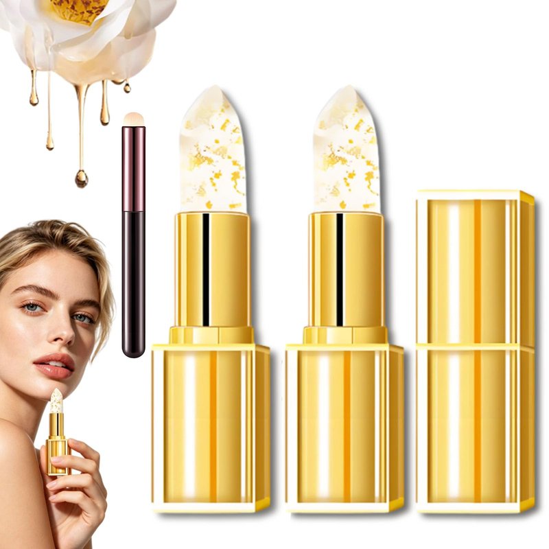 Areliaa Lipstick - Ph Color Changing for Mature Women, Skin-Adaptive Tinted Lip Balm, Long-Lasting Moisturizing Lipstick, Transfer-Proof Hydrating Clear Lip Gloss, Enhances Natural Tone (2pcs)