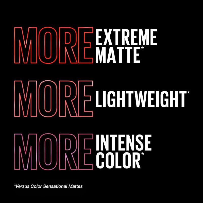 Maybelline Color Sensational Ultimatte Matte Lipstick - Intense Ruby Red, Non-Drying Formula, 1 Count