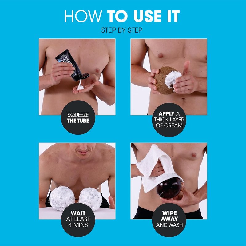 Nad's For Men Down Under Hair Removal Cream - Gentle & Soothing Depilatory for Body & Intimate Areas, 5.1 fl oz