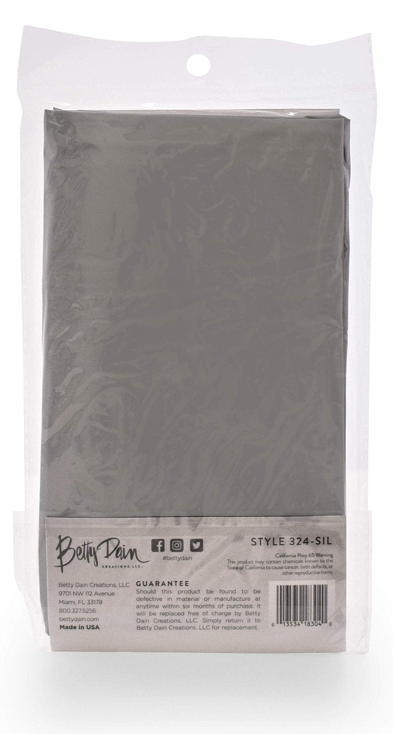 Betty Dain Jumbo Shampoo Cape, 45" W x 54" L, Waterproof and Stain-resistant Vinyl, Soft Nylon Neckband, Touch-and-close Fastener, Machine Washable, Silver
