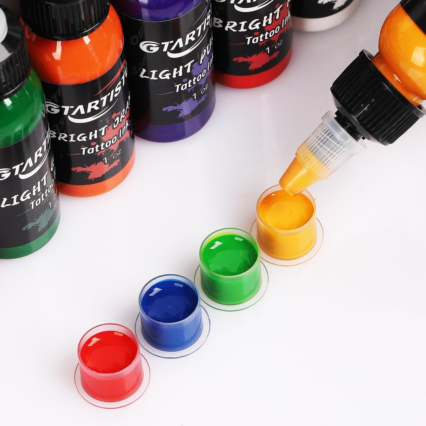 GTARTISTOO Professional Tattoo Ink Set 14 Colors 1OZ (30ml) Vegan-Friendly Pigment Tattoo Ink Supplies Ink
