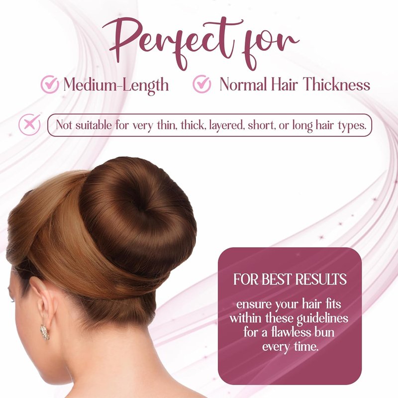 Hair Bun Maker - French Twist Hair Wrap Snap Tool for Effortless Updos | 1 Brown & 1 Dark Brown
