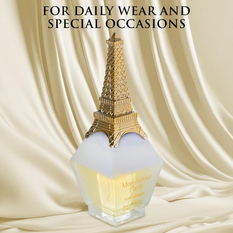 Mon Amour Paris for Women Eau De Parfum - Floral & Fruity - Ylang-Ylang, Damascus Rose, Jasmine - Classy & Elegant fragrance for Woman - Suitable for Daily Wear & Special Occasions - 100ml Bottle