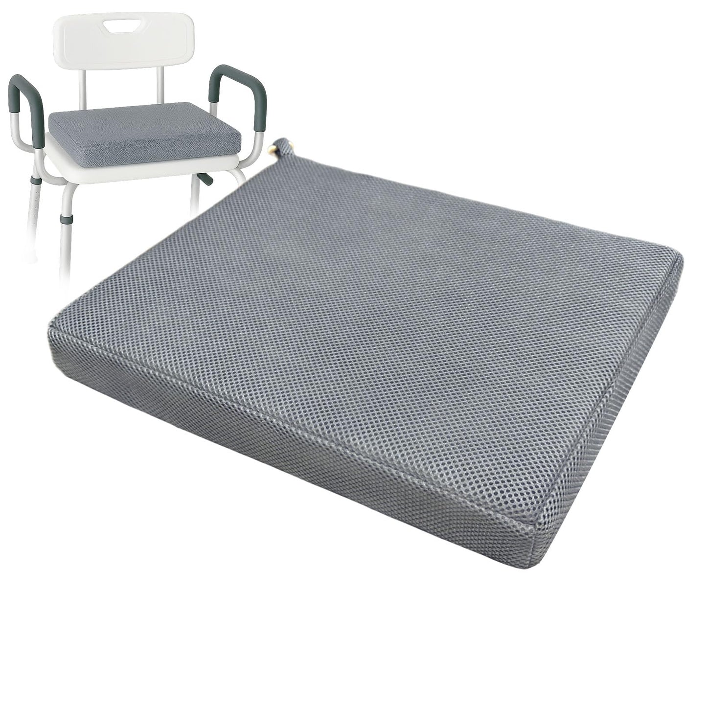 Sinigerel Shower Seat Cushion, Soft Chair Pad for Elderly Bathing，Easy to Clean & Quick Dry，Using 4D air Fiber Material，Suitable for Shower Seats, Poolside Rest, Dressing Room Seats