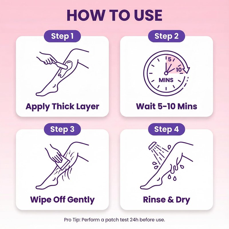 LETLIX Hair Removal Cream for Sensitive Skin - Painless Depilatory Cream for Women and Men Legs, Underarms & Body - Gentle Hair Remover with Squalane, Aloe Vera & Hyaluronic Acid - 4.06oz