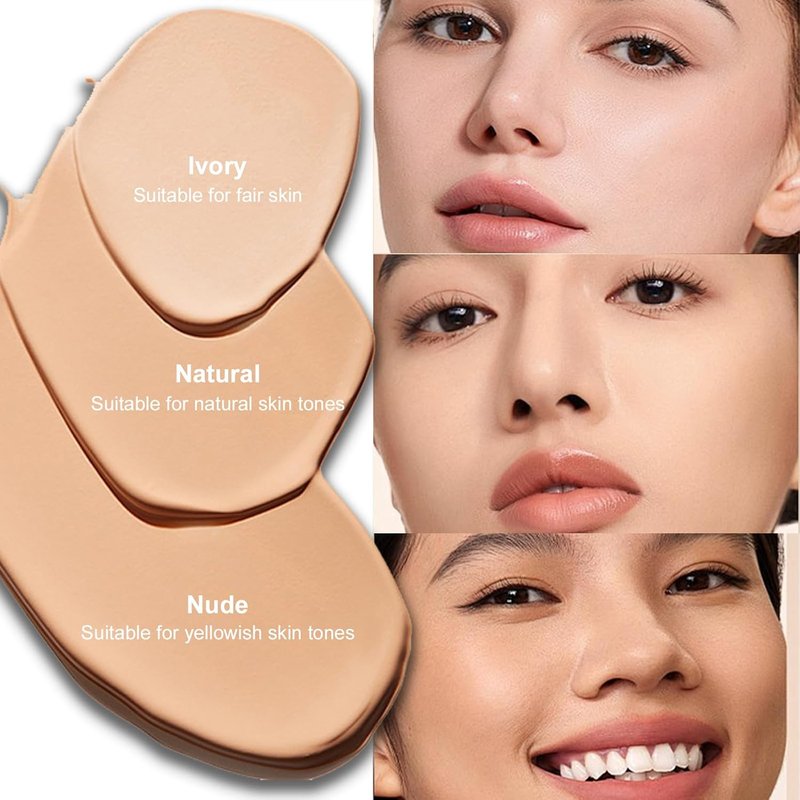 Hanae Korea Foundation Stick - All-in-One Lightweight Foundation with Built-In Brush | Ivory, Natural Finish