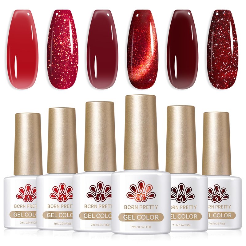 BORN PRETTY 7ML 6Colors Gel Nail Polish 20251222B