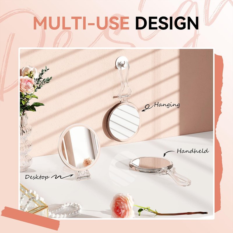 Auxmir 1X/30X Double-Sided Travel Magnifying Mirror - Foldable Handheld for Makeup & Shaving
