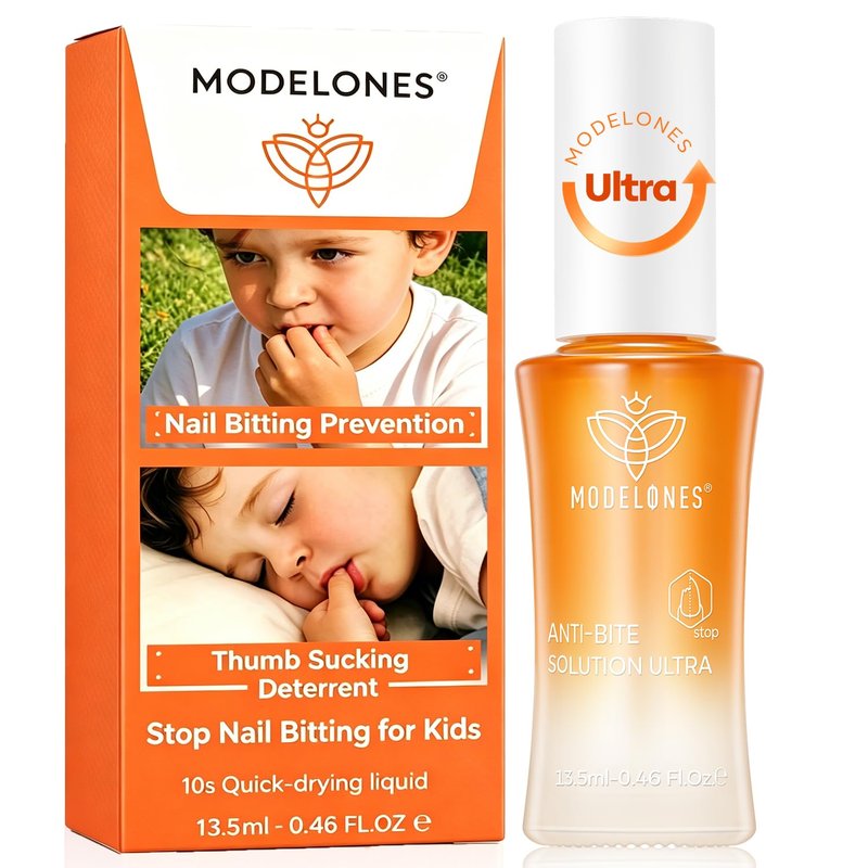 modelones Nail Biting Prevention for Kids New Thumb Sucking Deterrent Bitter No Bite Nail Polish Stop Biting Nails Repair for Damged Nails Care 0.46 fl oz