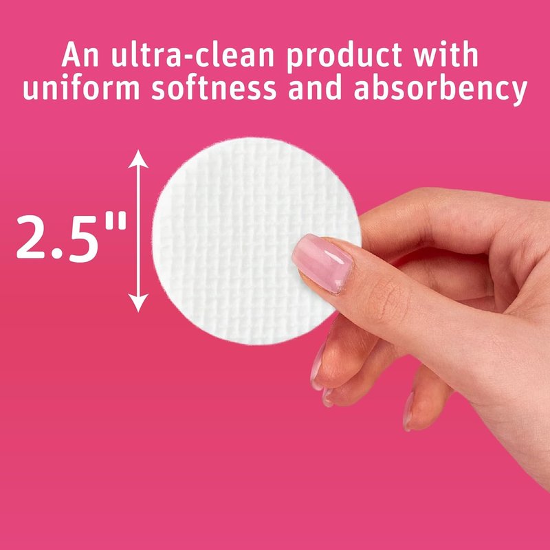 Hypoallergenic Exfoliating Cotton Rounds - Soft Dual Textured Pads | 80 Count (Pack of 6)