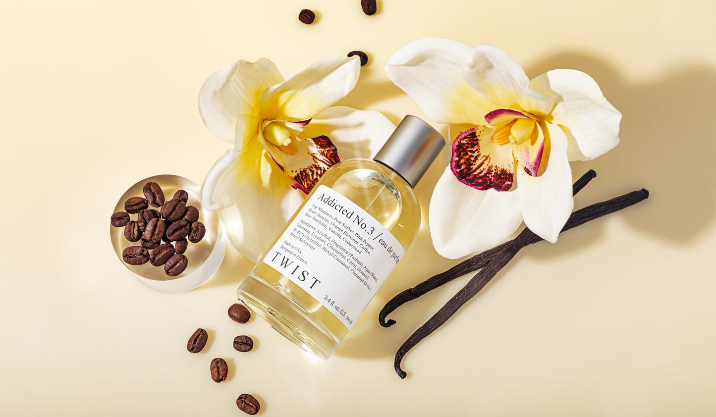 Twist - Addicted No. 3 - Eau De Parfum Inspired by Y s.l's Black Opium. Long-Lasting Perfume For Women, Paraben Free, Vegan, Clean Ingredients, Fragrance - Spray 100 ml | 3.4 fl. oz.