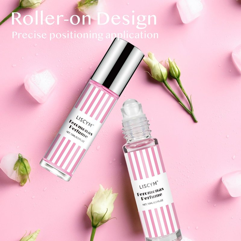 Liscym Pheromones Perfumes for Women, Long-Lasting Roll-On Perfume Travel Size Fragrance Oil with Feromonas to Attract Men,Samples (15 ml)