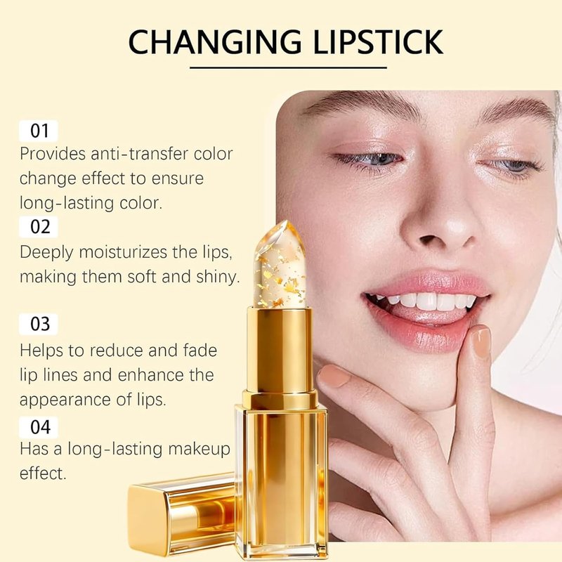 Regine Switzerland pH Adjusting Lipstick - Transferproof Clear Lip Gloss for Fuller, Softer Lips | Long-Lasting Hydration, All Skin Tones (1 Pc)