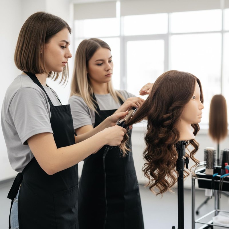 Mannequin Head with 80% Real Human Hair, Beauty star 26" Cosmetology Manikin Head, Doll Head for Hair Styling to Practice on, Hairdressing Training Braiding Heads with Clamp Stand Holder Kit