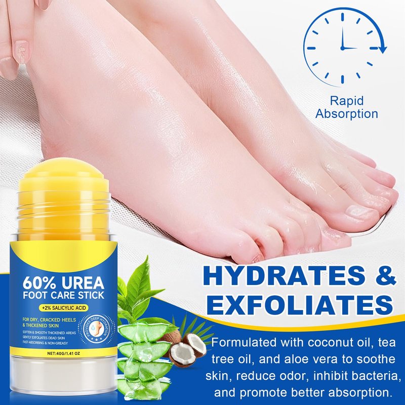 Liefiet Urea Foot Cream 2Pack, 60% Urea Cream for Maximum Strength Moisturizer Dry Foot, Fast Repairs Rough Skin, Nourish Cracking Heels, Callus Remover for Feet,1.41 Fl Oz