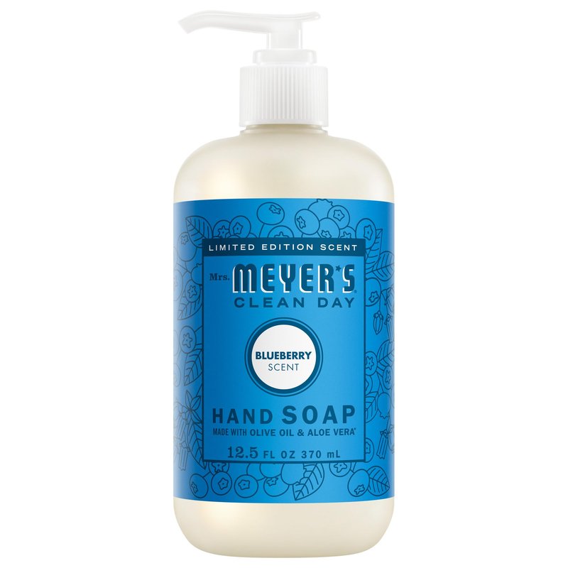 MRS. MEYER'S CLEAN DAY Hand Soap, Blueberry Scent, 12.5 Fl Oz Bottle