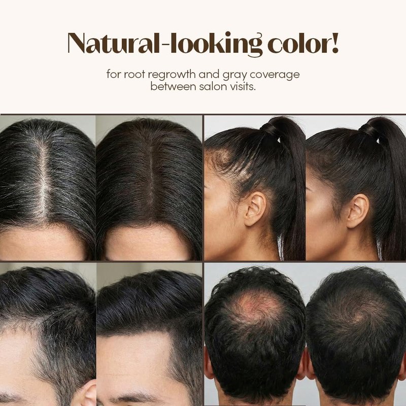 ETUDE Hair Pang Pang Hairline Powder - Waterproof Root Touch Up for Thin Hair | Natural Black
