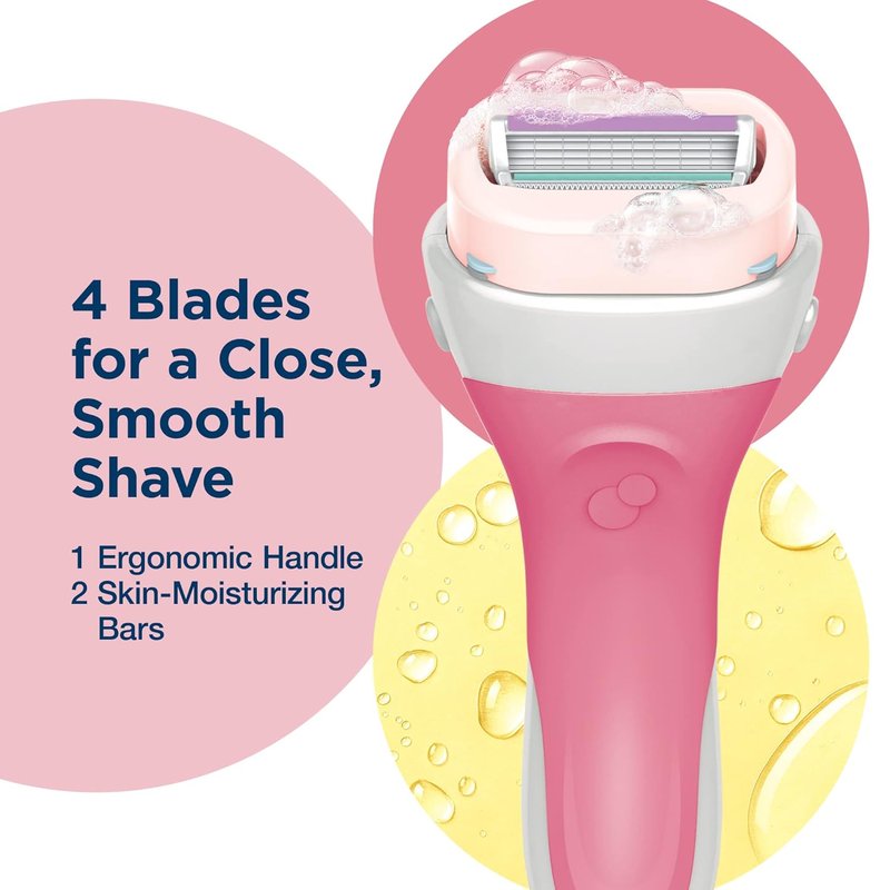 Schick Intuition Razors for Women - Lemon Berry Breeze | 1 Razor & 2 Organic Lemon Blades