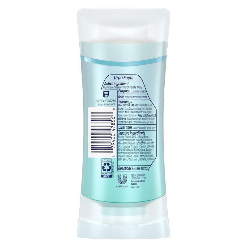 Degree Advanced Antiperspirant Deodorant - Move Fresh Coconut | 72-Hour Sweat & Odor Protection, 2.6 oz (4 Count)