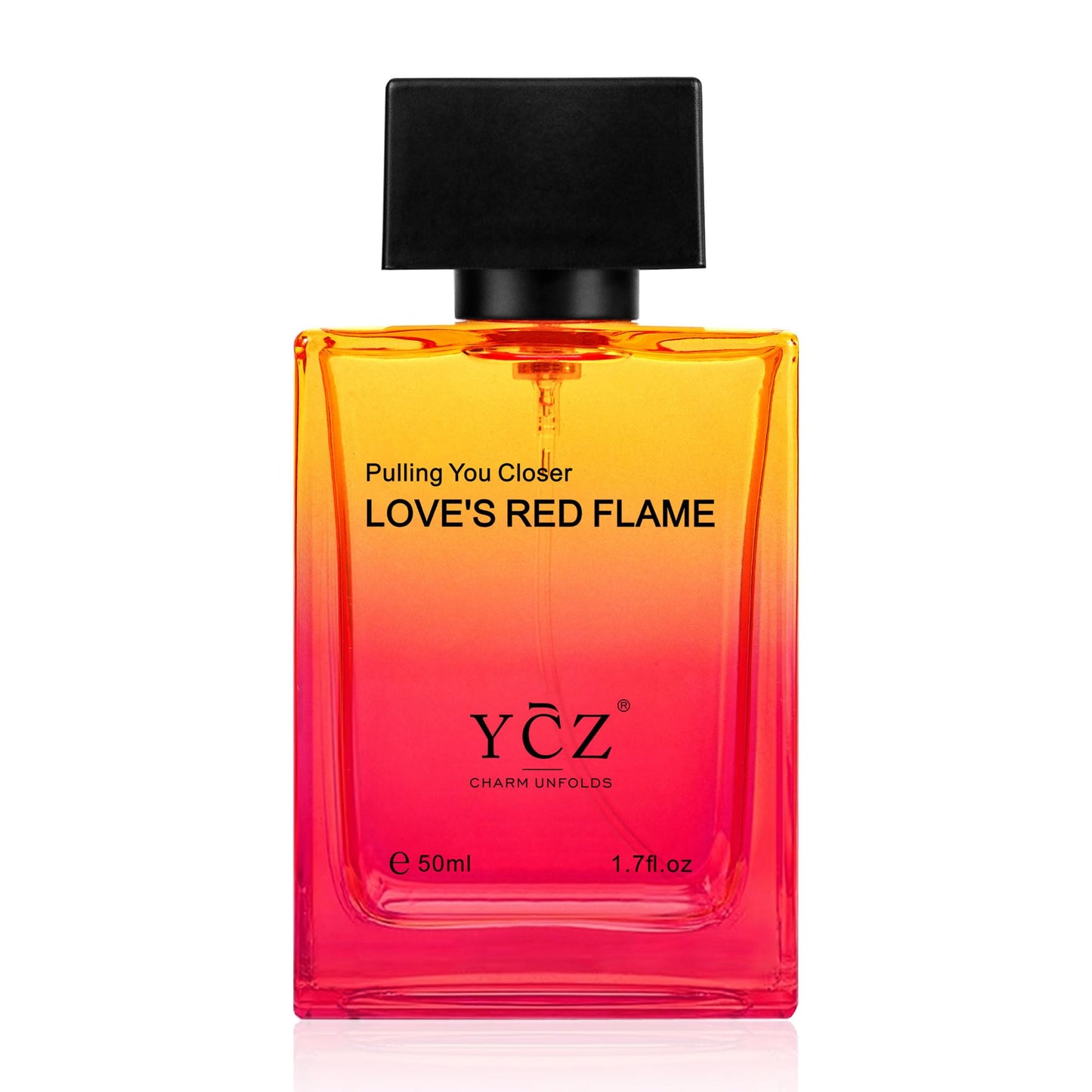 Ycz LOVE'S RED FLAME Men's Perfume 1.65 oz, Gradient Red Flame Bottle for Passionate Love Perfume, Spicy Woody Signature Long-Lasting Fragrance - Ideal Men Perfumes for Special Occasions Daily