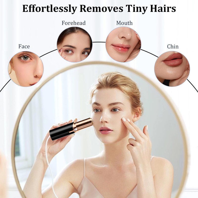 Flawless Facial Hair Removal for Women, Electric Painless Rechargeable Facial Hair Remover for Face, Lip, Chin