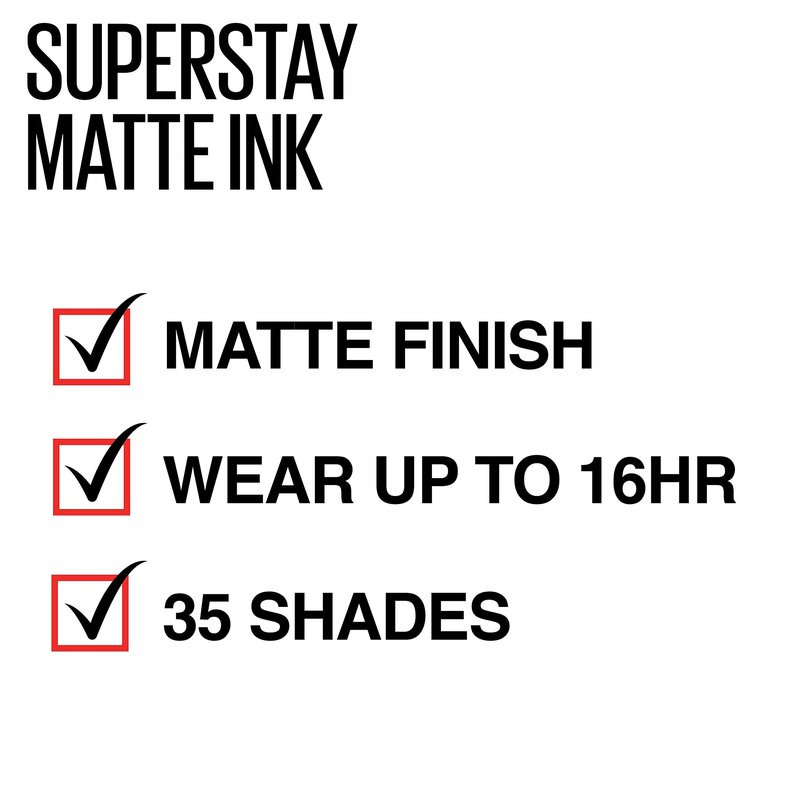 Maybelline New York SuperStay Matte Ink Liquid Lipstick, Heroine, 0.17 FL
