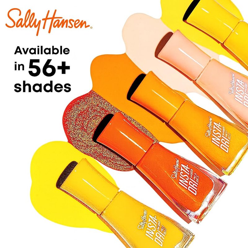 Sally Hansen Insta-Dri Halloween Nail Polish - Quick Dry, Long Lasting & Streak-Free Shine | Opaque Warm Amber Orange | 728 Be-witcha Soon