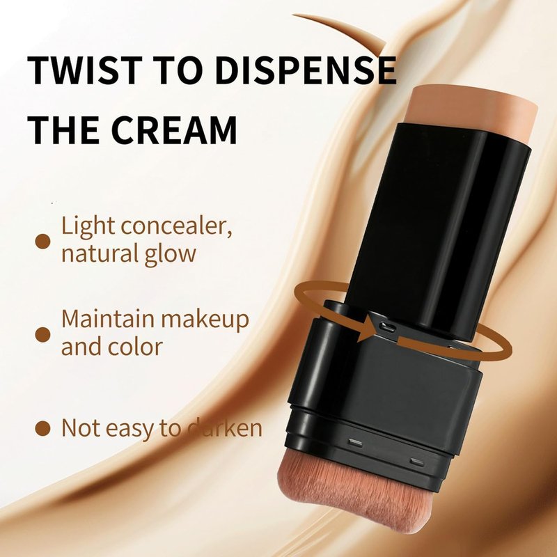 Skiennix Foundation Stick - 2-in-1 Dual-Ended Long-Lasting Concealer & Contour | Waterproof, Full Coverage Matte Finish (02# Natural)
