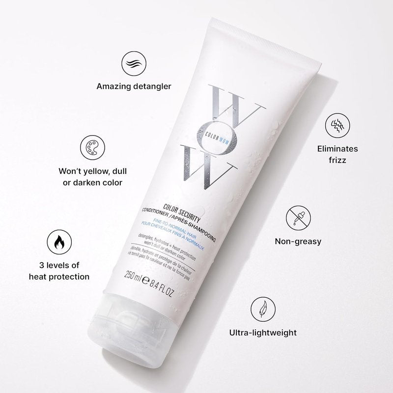 COLOR WOW Color Security Conditioner - Weightless Hydration for Fine Hair | Detangles, Nourishes & Adds Shine with Argan Oil | Color Safe & Heat Protection