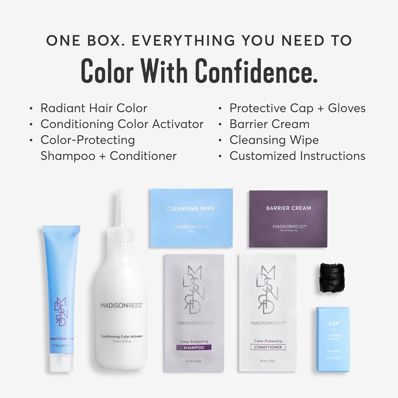 Madison Reed Radiant Hair Color Kit - 3NNA Cool Black-Brown Permanent Dye | PPD-Free, Ammonia-Free, 1 Pack