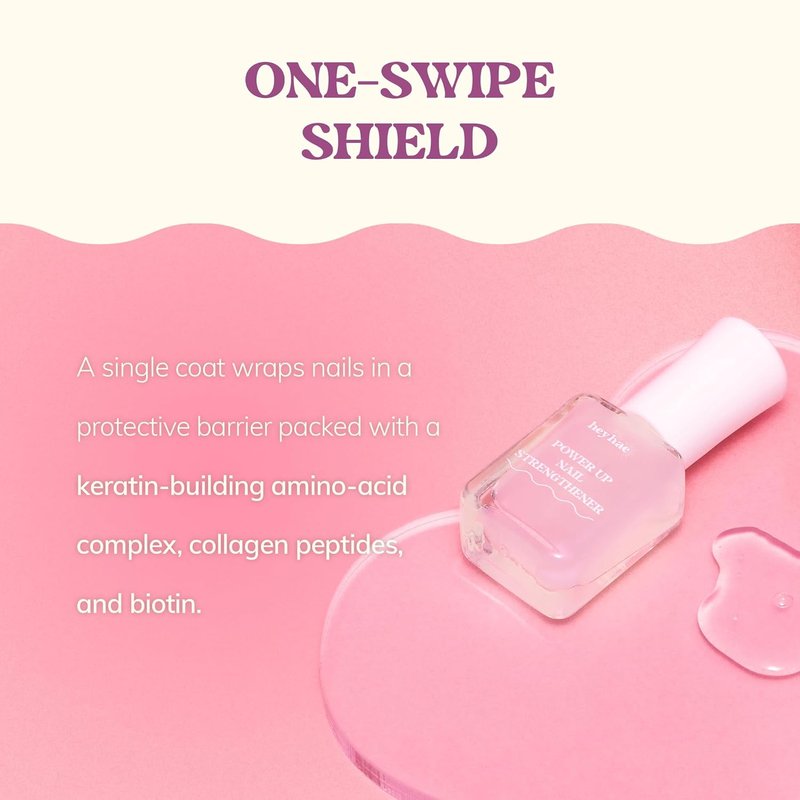 Heyhae Power Up Nail Strengthener - Daily Nourishment for Weak, Damaged Nails | 0.23 fl. oz.