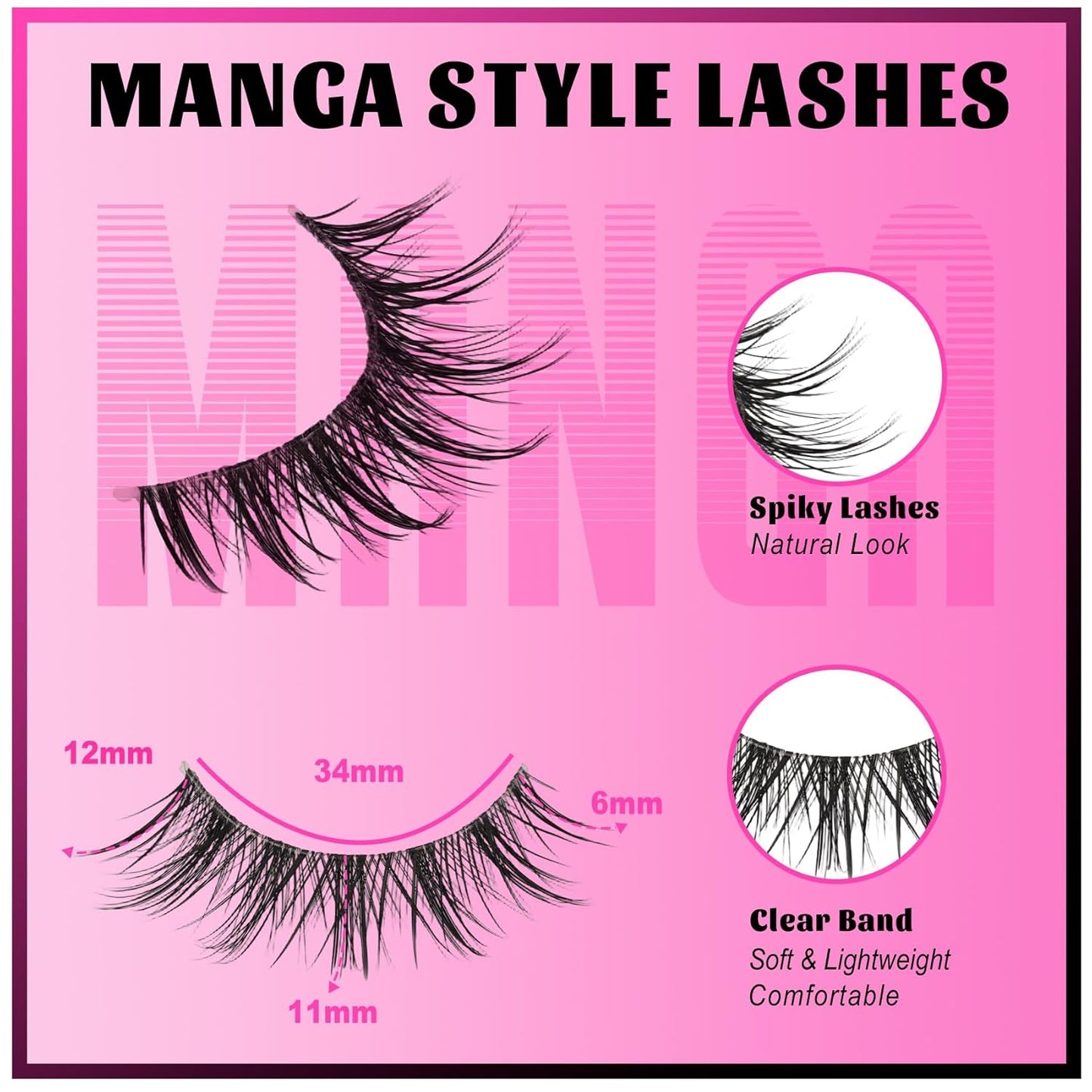 Veleasha Spiky False Eyelashes - 100% Handmade, Lightweight & Natural Look | 5 Pairs (009)