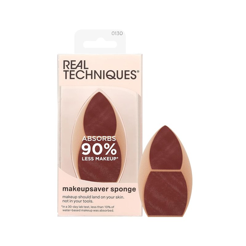 Real Techniques Makeup Blender Sponge - Liquid & Cream Application | Natural Finish, Cruelty-Free, 1 Count