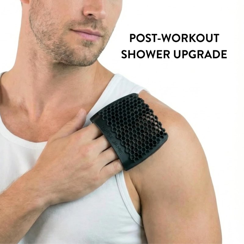 Nurse Jamie Exfoliband Silicone Loofah – Black - Dual-Texture Exfoliating & Cleansing Tool for Smooth, Refreshed Skin