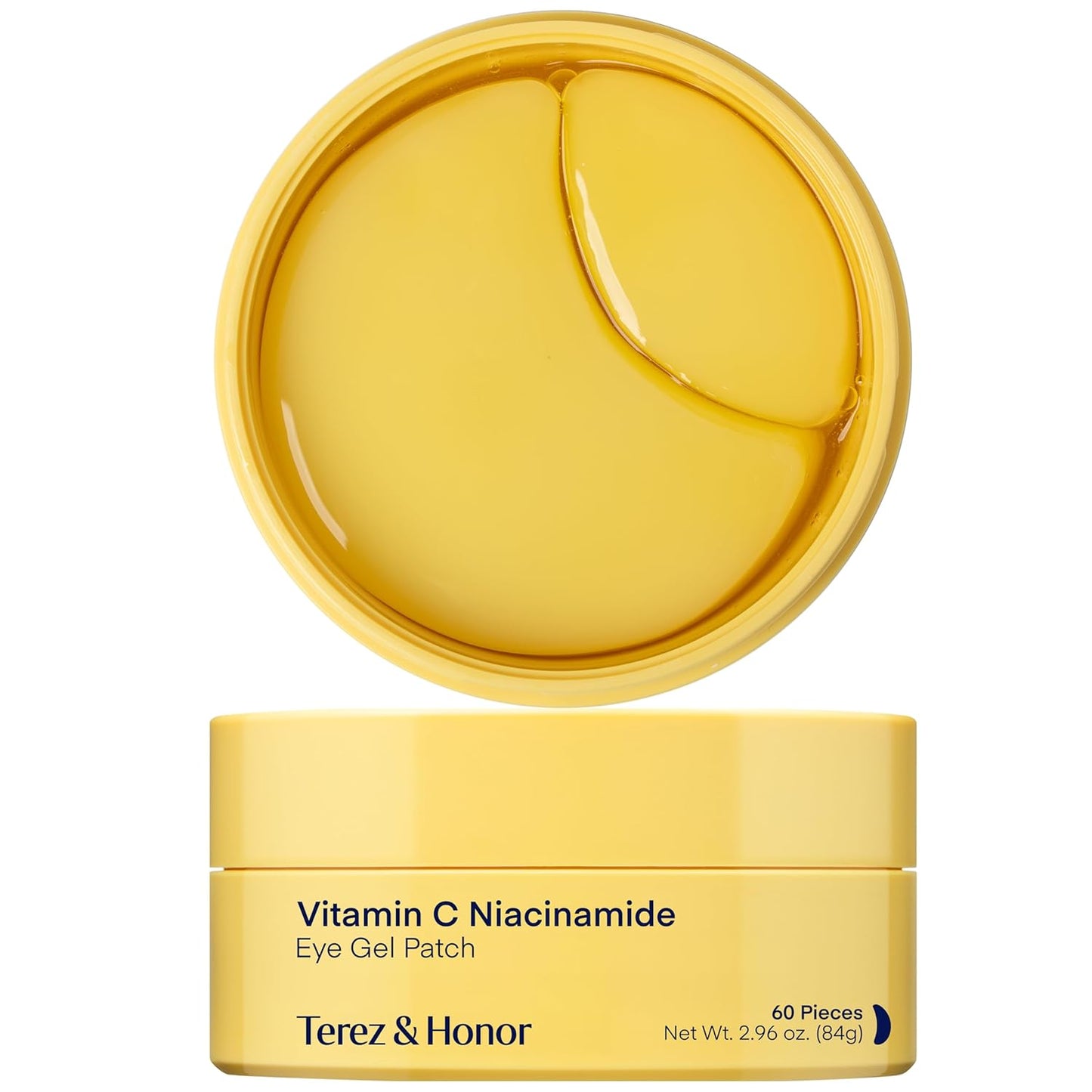 TEREZ & HONOR Vitamin C Eye Patches - 60 Pcs Brightening & Hydrating Hydrogel Masks for Dark Circles & Puffiness | Vegan, Fragrance-Free