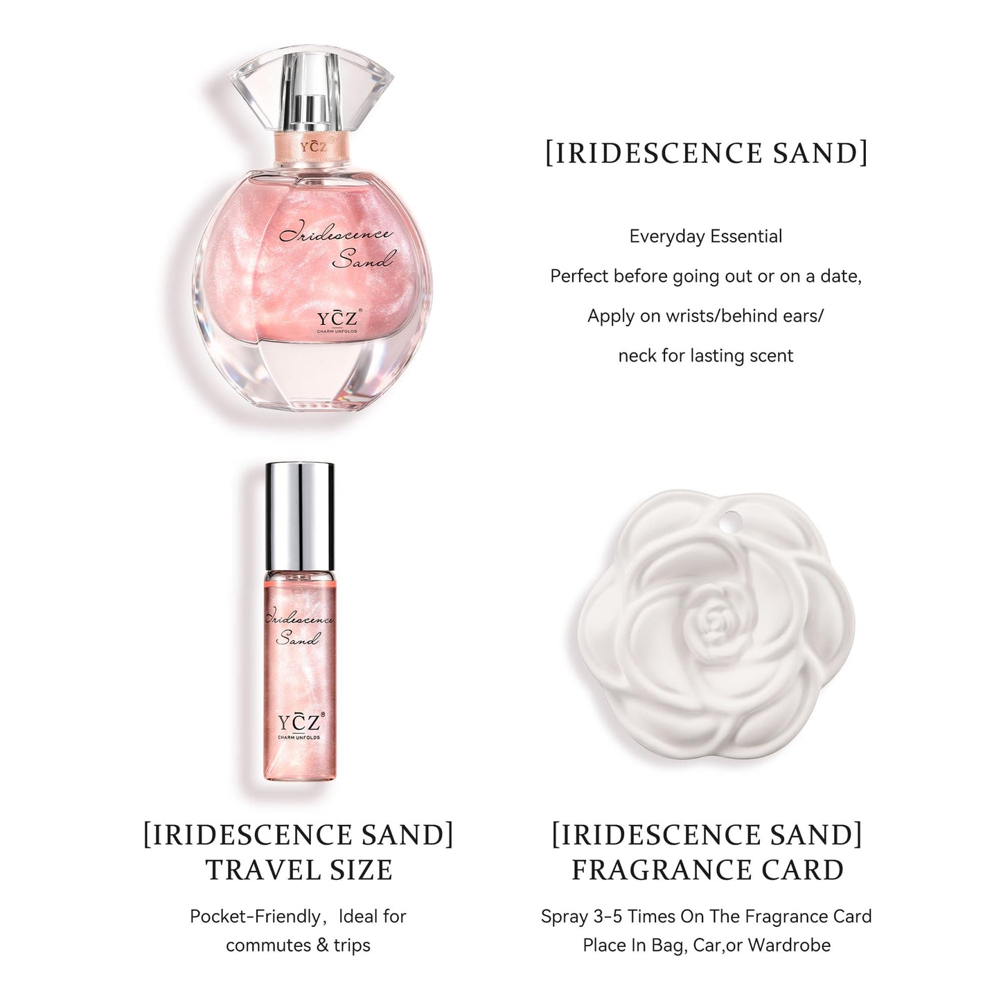 Ycz Quicksand Perfume Luxury Women's Perfume Gift Set for Mothers Day Gifts, 2.19oz (65ml) Eau De Parfum, Long-Lasting Oriental Fragrance with Grapefruit, Citrus Blackcurrant, Unique Gift for Women