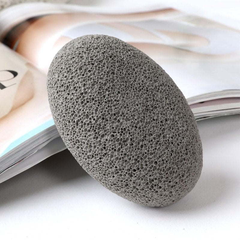 Natural Foot Pumice Stone for Feet, Borogo 4-Pack Lava Pedicure Tools Hard Skin Callus Remover for Feet and Hands Grey