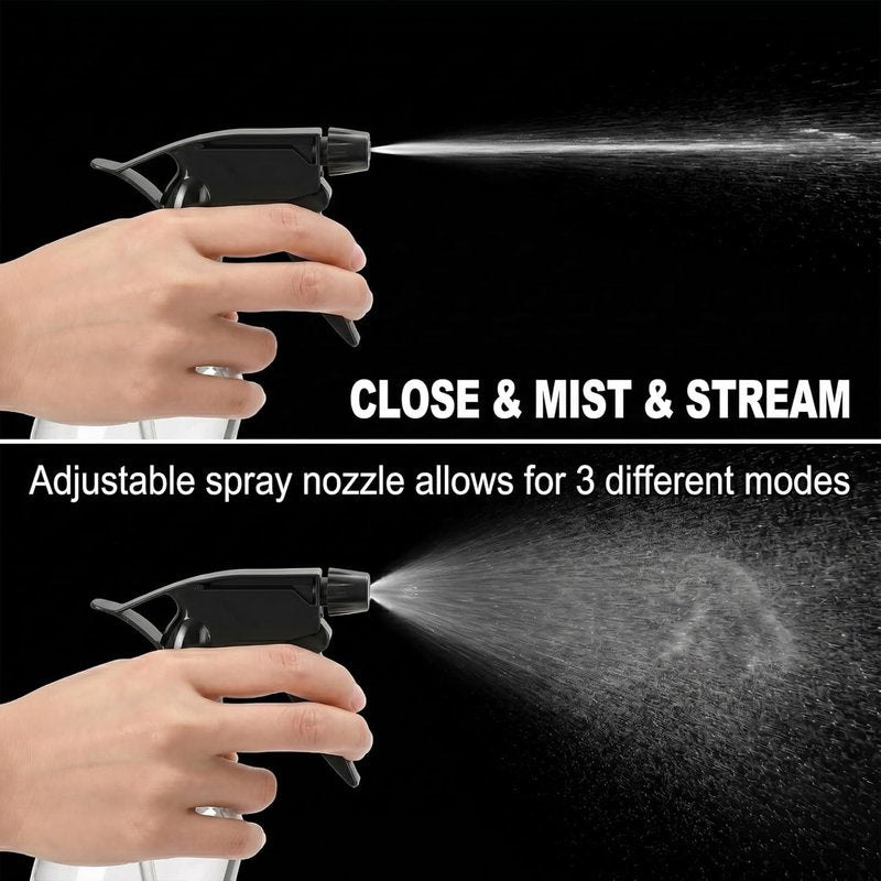 Bekith 8 Oz Empty Plastic Spray Bottles - 12 Pack with Adjustable Trigger Sprayers for Versatile Use