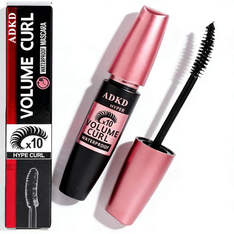 4D Silk Fiber Lash Mascara Waterproof Volume Lengthening Thick Curly Eyelash Makeup Lengthening Curling Smudge Proof Long Lasting Black Eyelash No Clumping