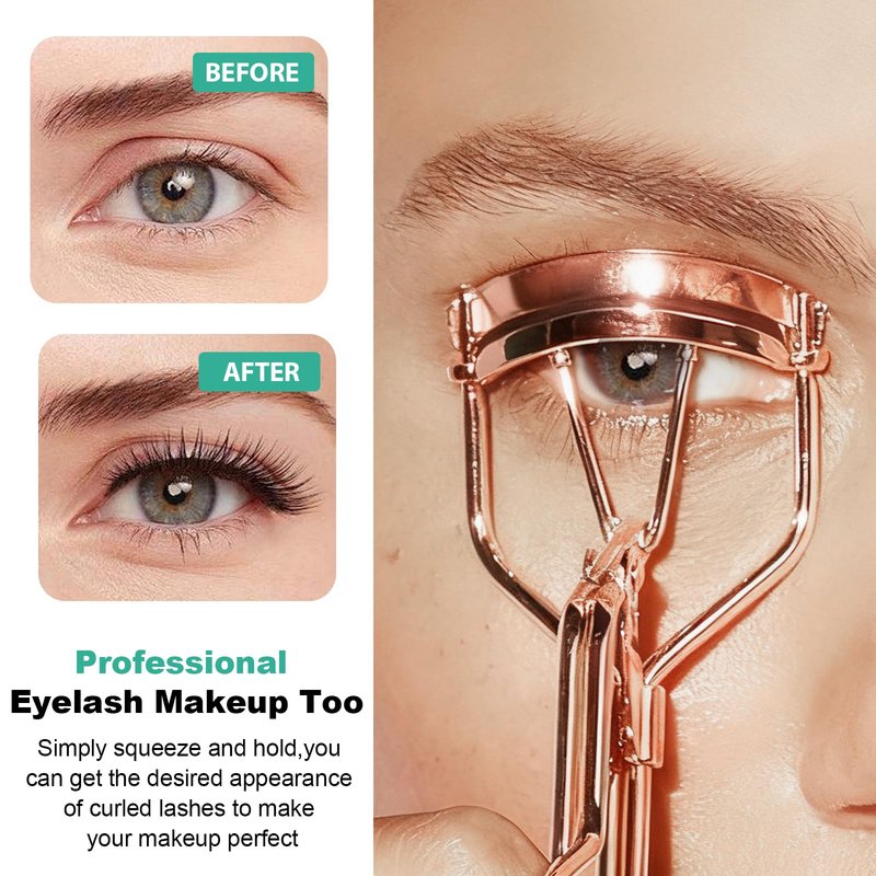 Eyelash Curler for Hooded Eyes,Euramerican,Asian, Jpanese C-curl, 2 Packs Eyelash Curler Refill Pads Compatible with Shiseido,Tweezerman,Shu uemura,Kevyn Aucoin,e.l.f