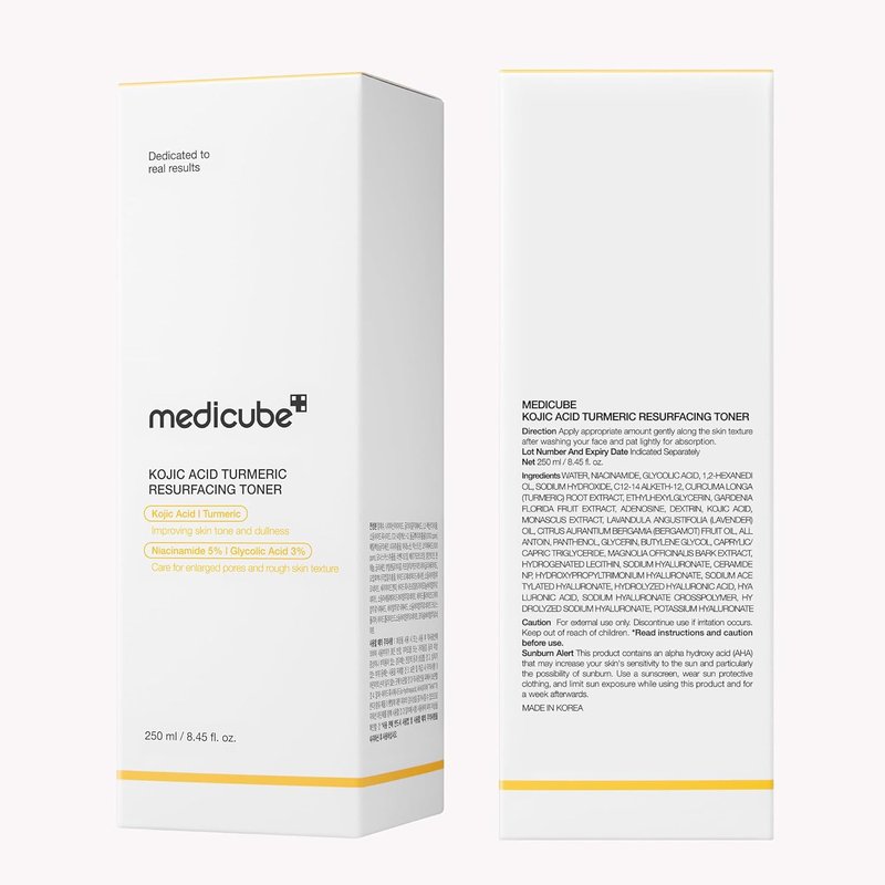 Medicube Kojic Acid Turmeric Smoothing Toner - Lightweight Formula for Even Skin Tone & Texture | 8.45 fl. oz